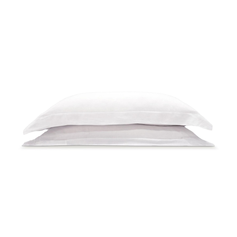 ITALIAN SOLID PERCALE 400 THREAD COUNT PILLOW FLANGE SHAM SET - Pillow Flange Sham - Full Front