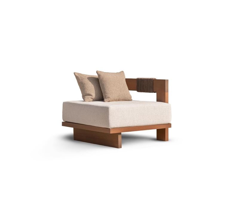 CORNER SOFA LEFT - Left Sofa Corner with cushions - Full front