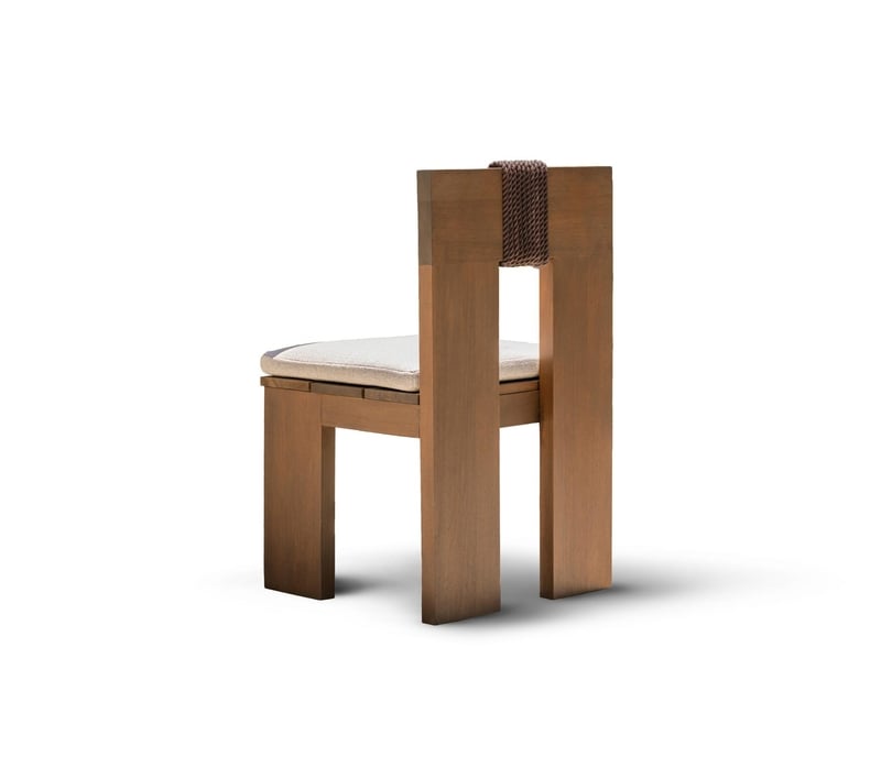 SOLID CEDAR WOOD CHAIR - Dinning Chair - Full front