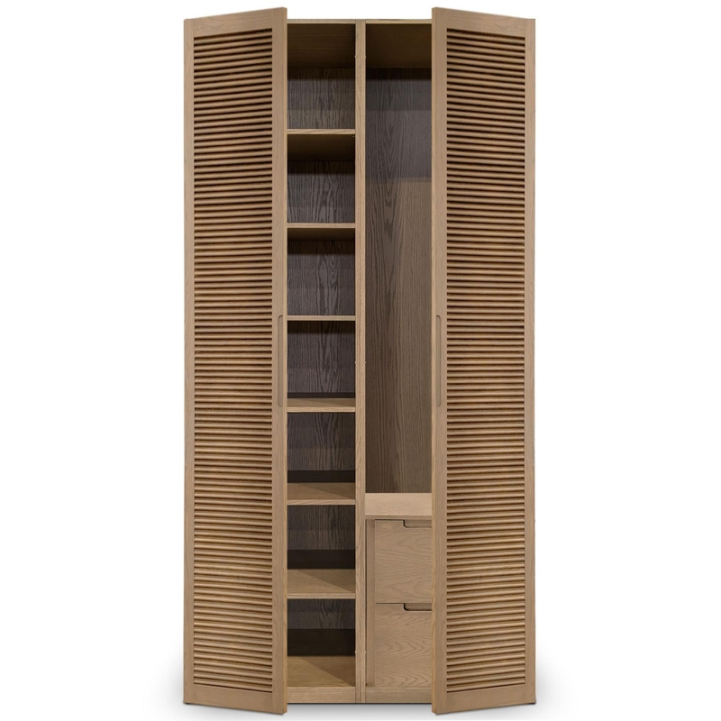 CABINET DOUBLE - LOUVER DOOR - Cabinet Double - Drawer Set | Sold Separately