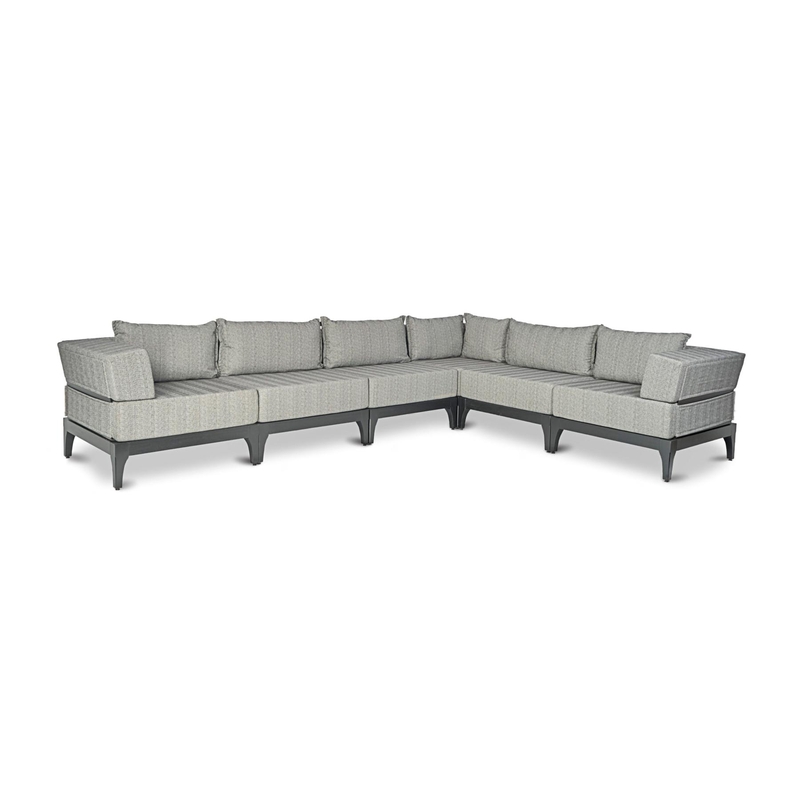 SECTIONAL - Black/Graphite Sectional - Full front