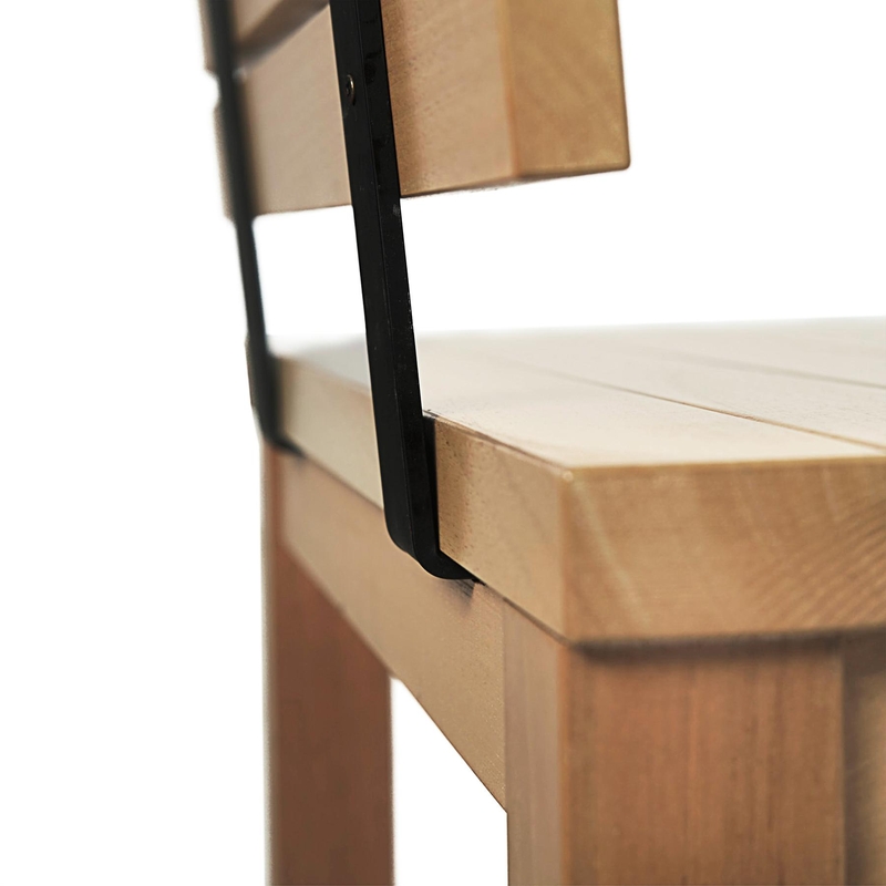 TALL BENCH BACKREST - Natural tall bench backrest - Close up