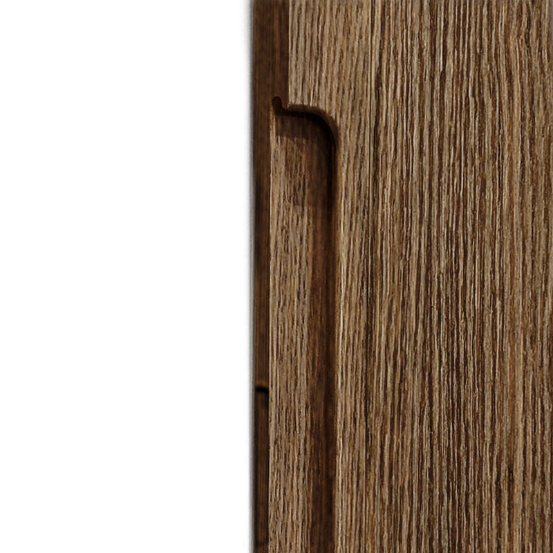 CABINET DOUBLE - FULL DOOR - Grooved Handle - Close up