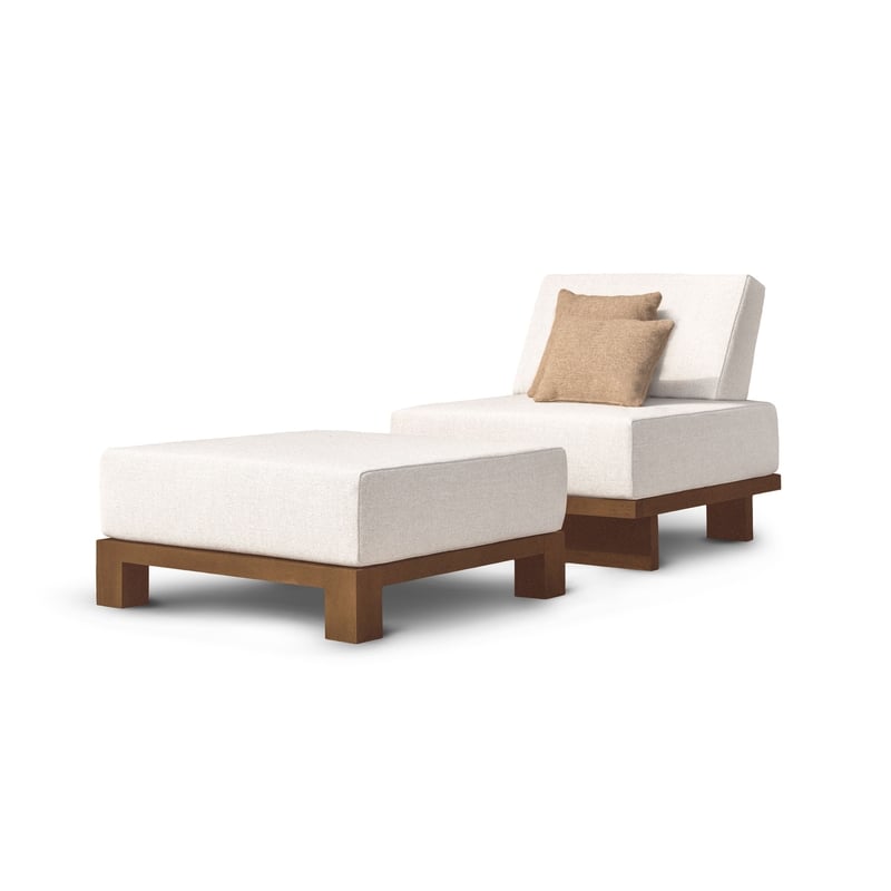 SOFA SIMPLE - Sofa avec ottoman & coussin - Complet avant
