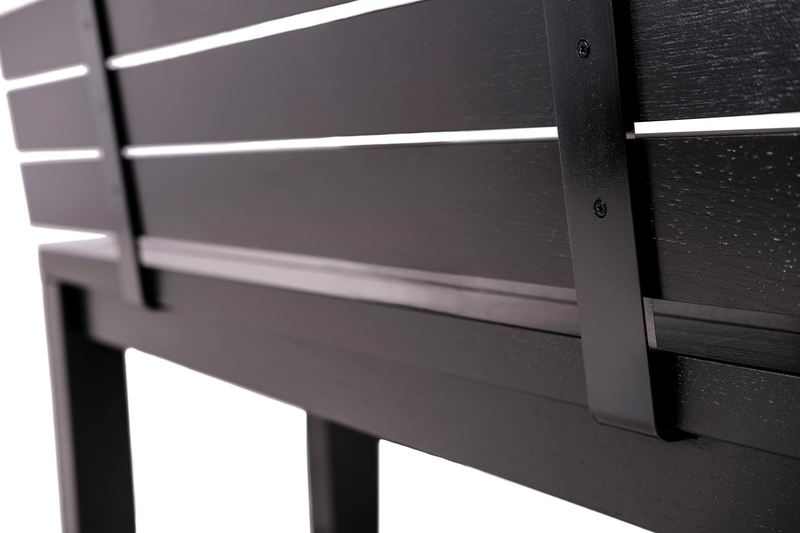 TALL BENCH BACKREST - Black tall bench backrest - Close up 